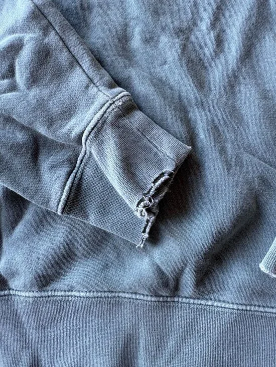 Stone Cold Fox Distressed Sage Green Sweatshirt Embroidered Logo S/M Coquette - Picture 7 of 9